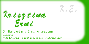 krisztina erni business card